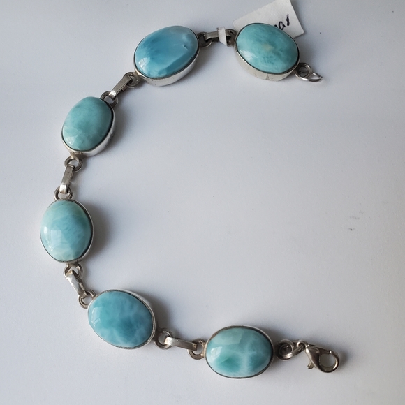 Sterling Silver Larimar bracelet - Picture 3 of 6